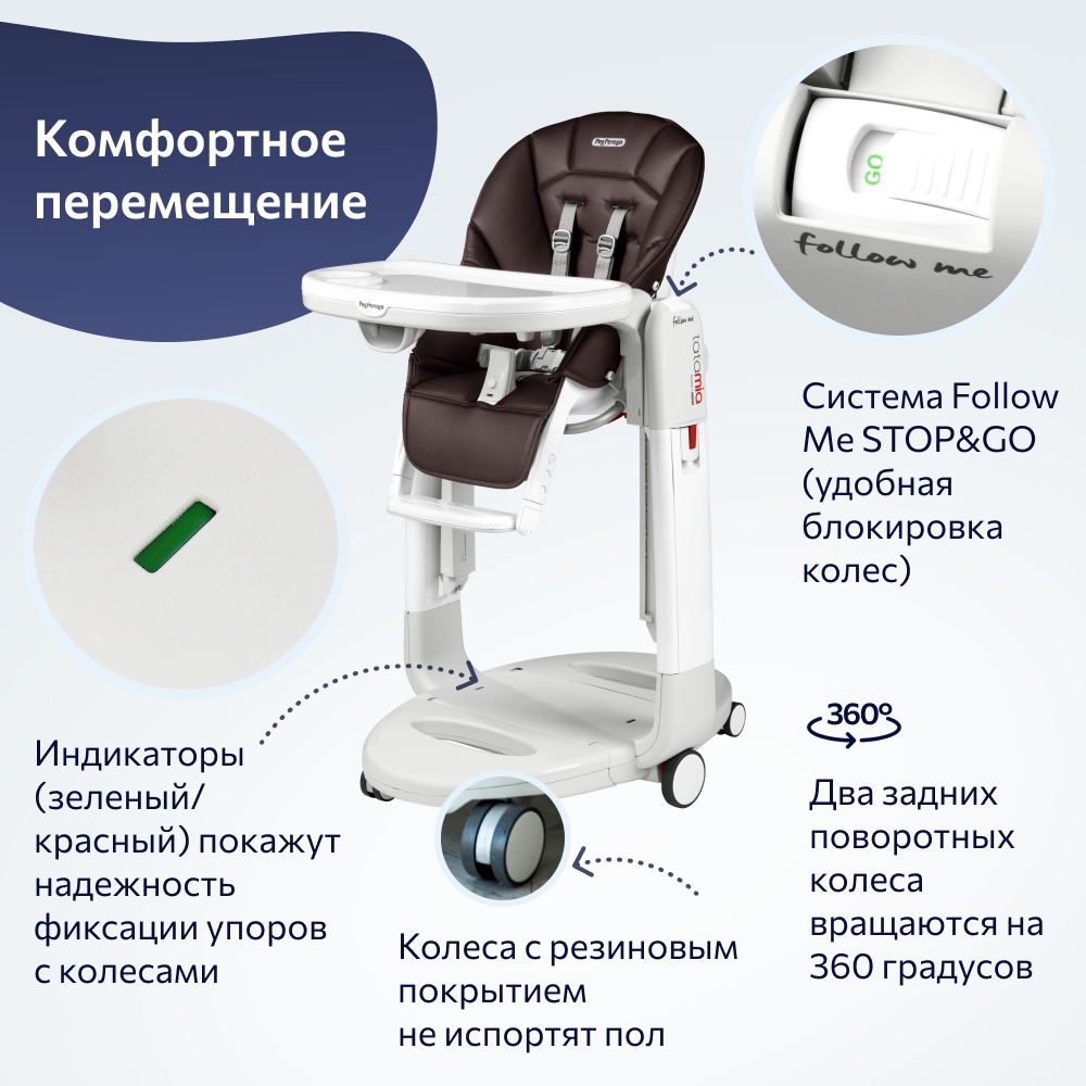 Стульчик для кормления Peg-Perego Tatamia Follow Me трансформер - фото 9