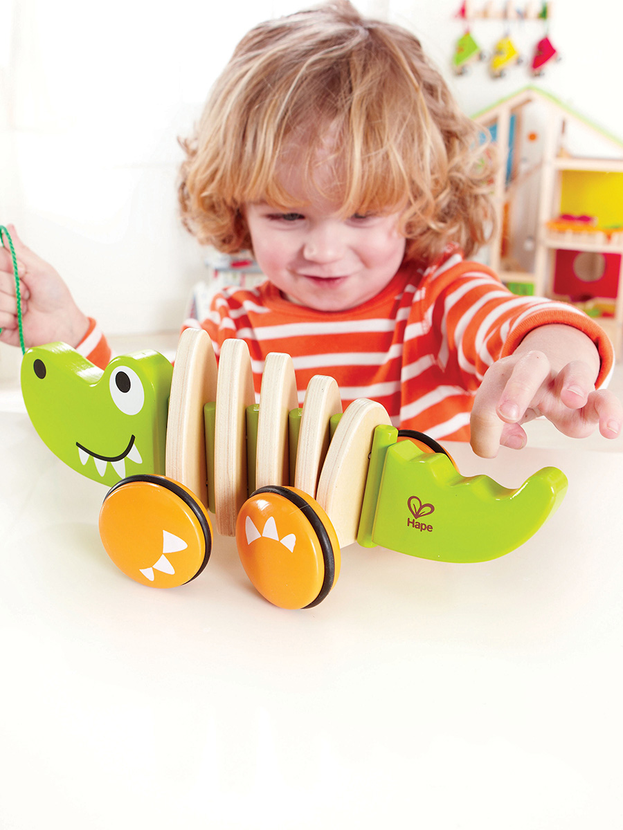 Игрушка Hape каталка Крокодил - фото 7