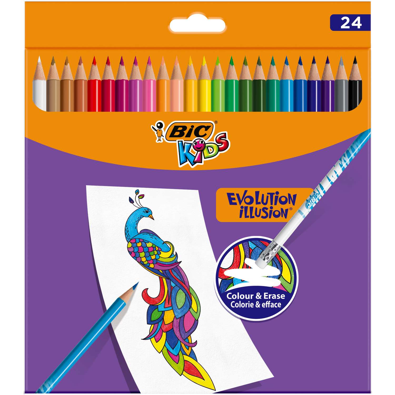 Карандаши цветные BIC 24 шт. - фото 1