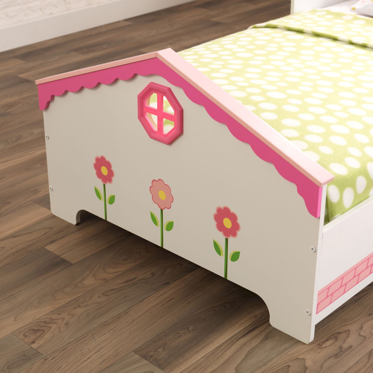 Кровать подростковая KidKraft Кукольный домик (белый, розовый) - фото 5