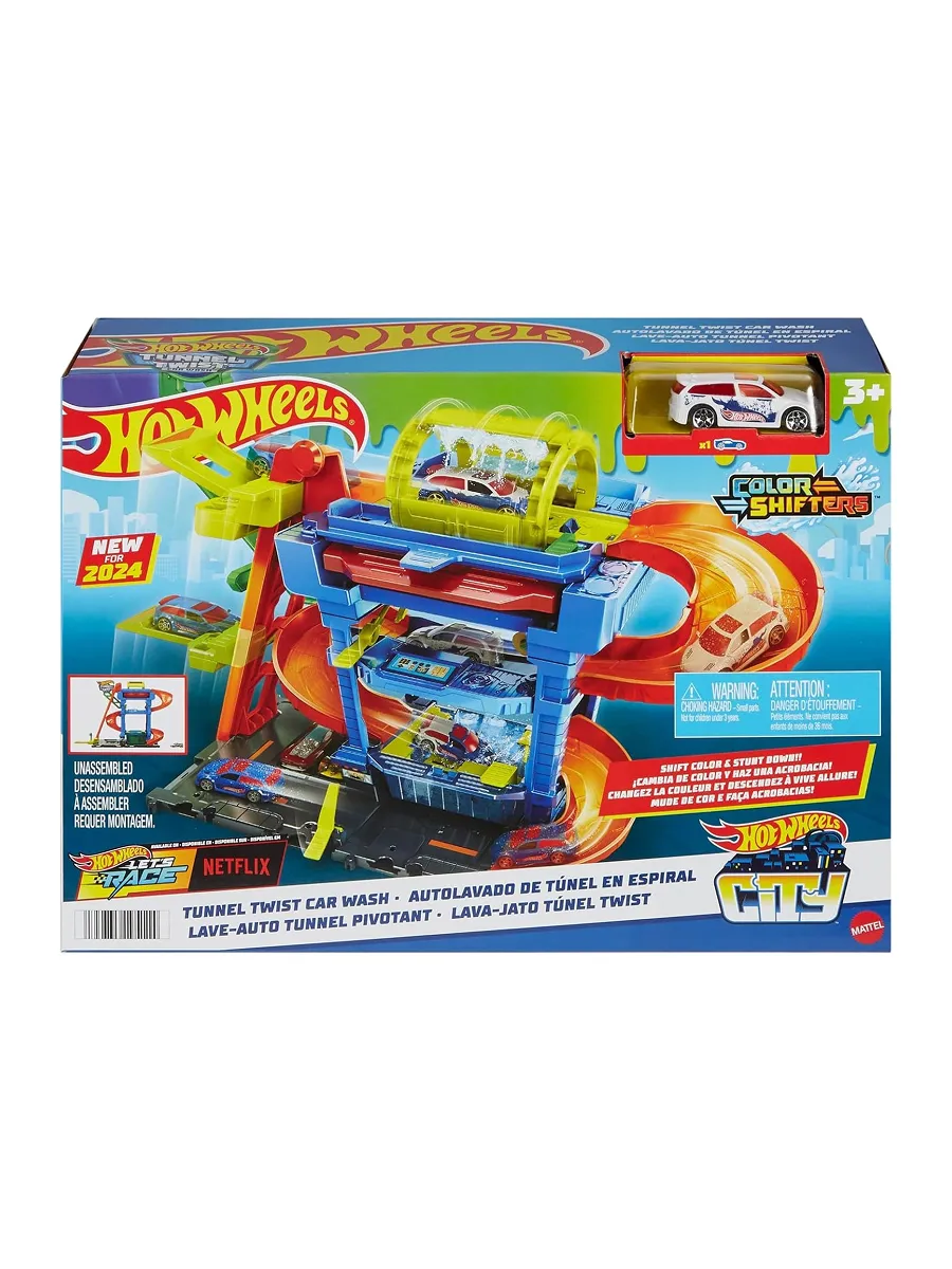 Автомойка Hot Wheels с туннелем и крутыми виражами HTN80 - фото 7
