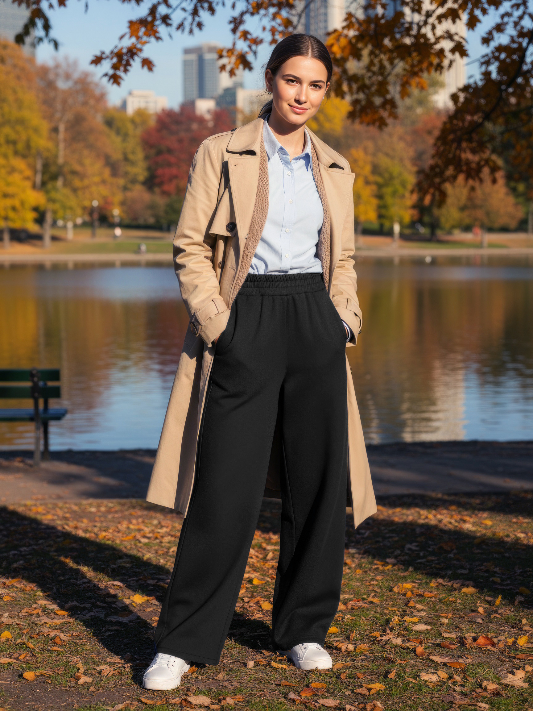 Брюки-палаццо СИНЯЯ МОДА WF502B-H39 - фото 9