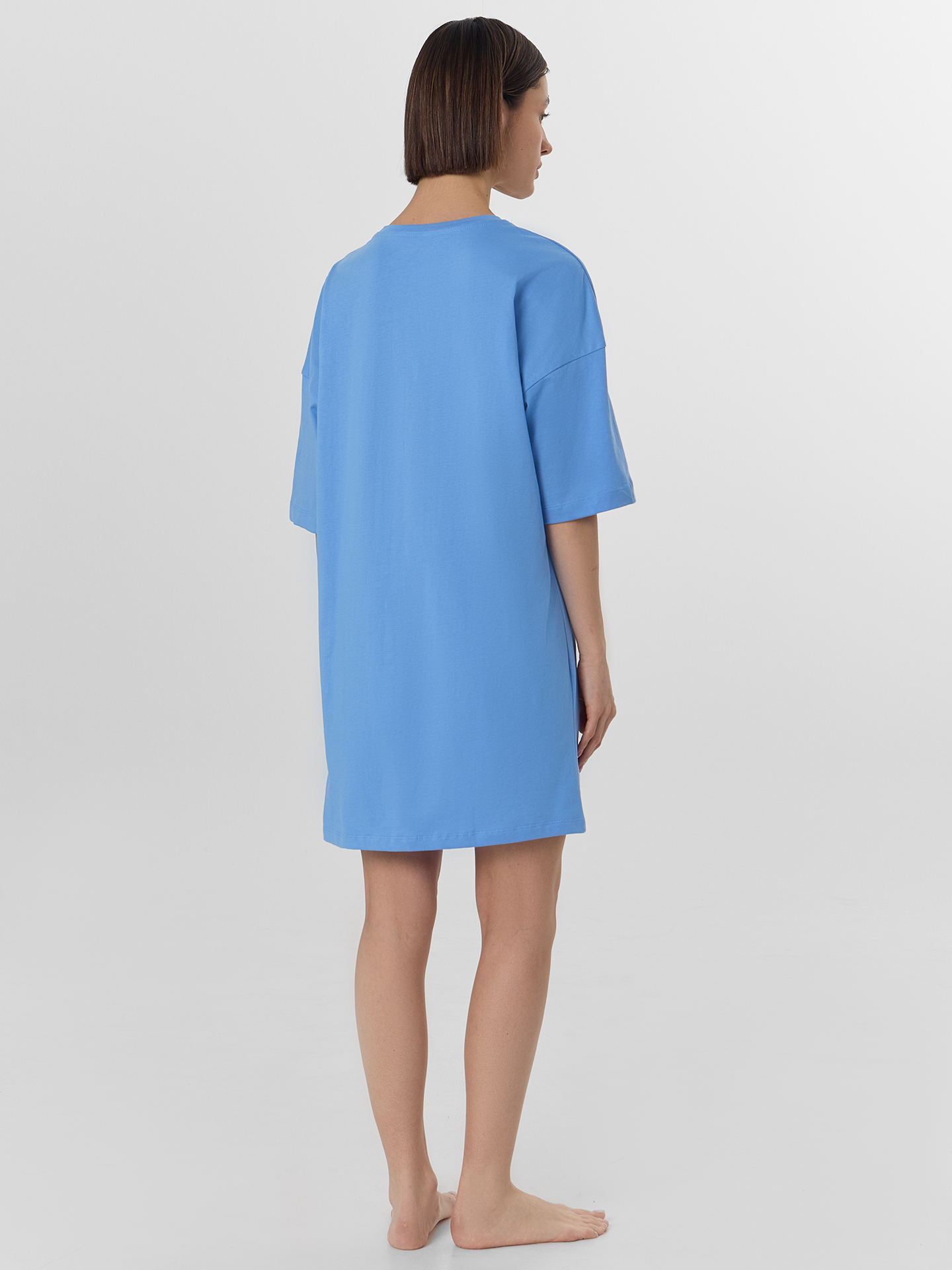 Сорочка ночная Mark Formelle (Марк Формэль) 512079/сине -голубой +печать - фото 2