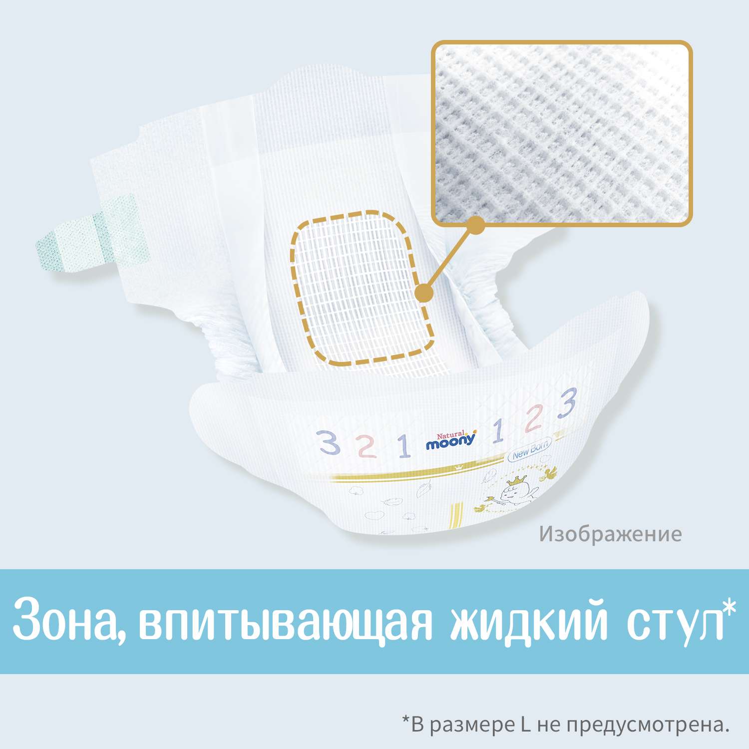 Подгузники Moony NB (до 5 кг) 18 шт. - фото 3