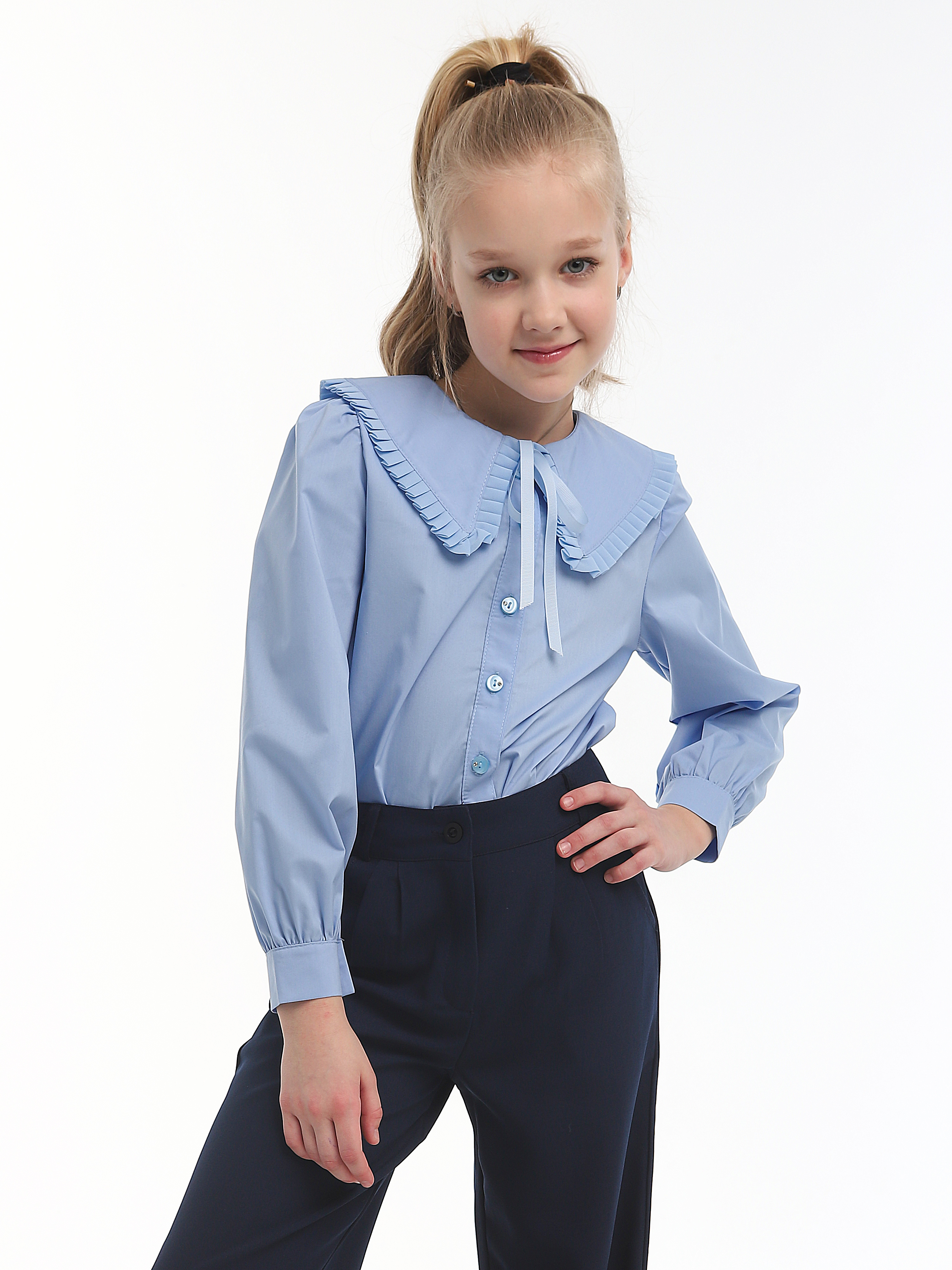 Блузка СИНЯЯ МОДА W1503A-G39 - фото 5