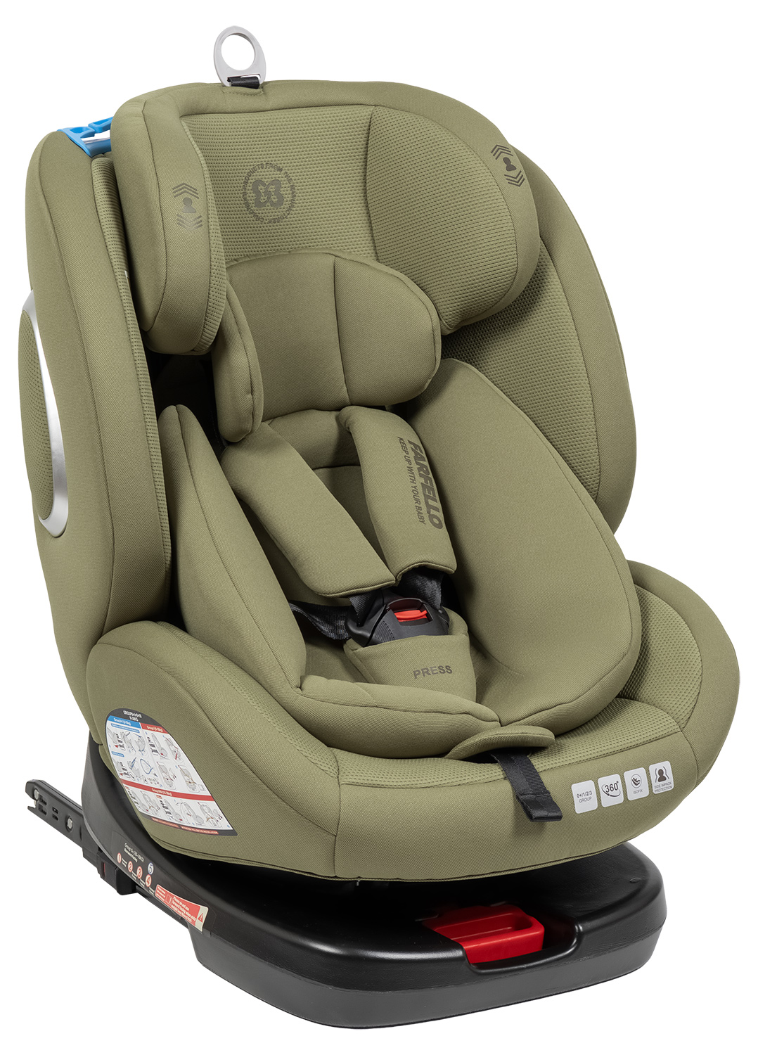 Автокресло Farfello YB102A Isofix 0+/1/2/3 (0-36 кг) зеленый - фото 8