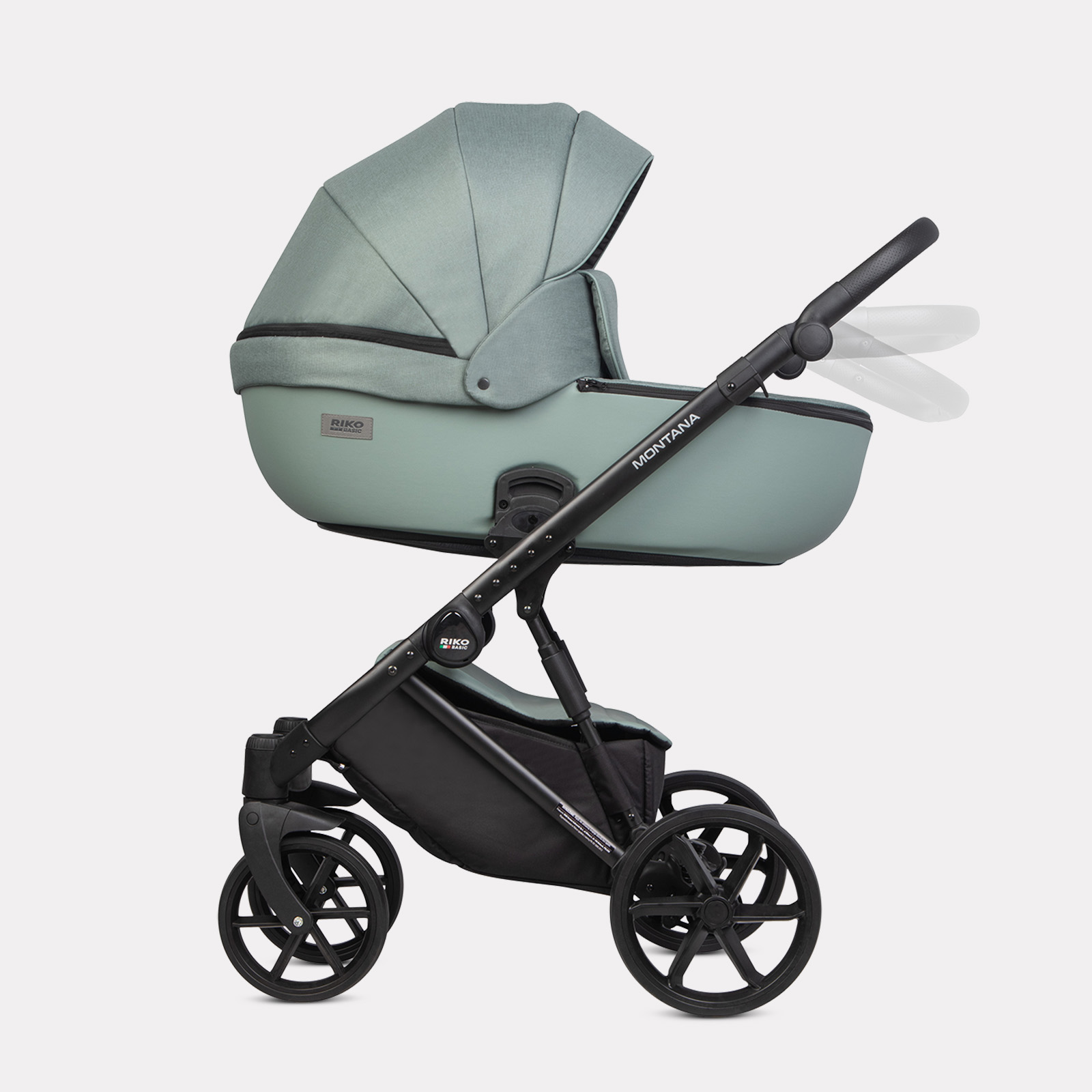 Коляска 3в1 Riko Basic Montana Plus зеленый - фото 10
