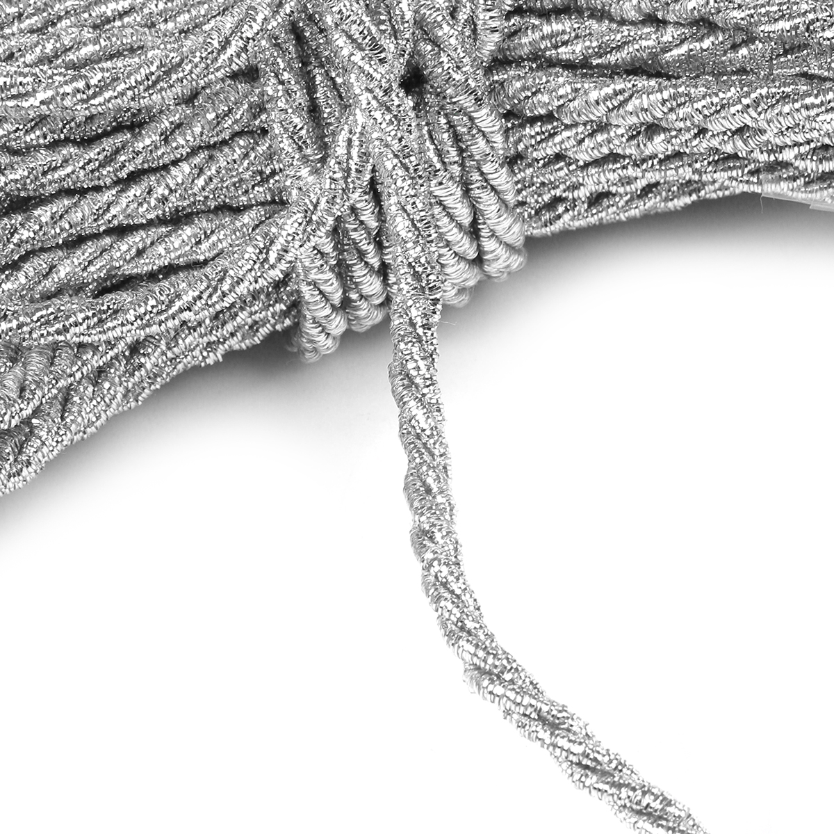 Шнур TBY витой 3мм цвет серебро - фото 3