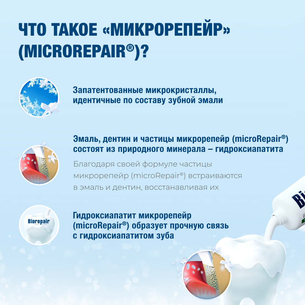 Зубная паста Biorepair без фтора 122 г - фото 4