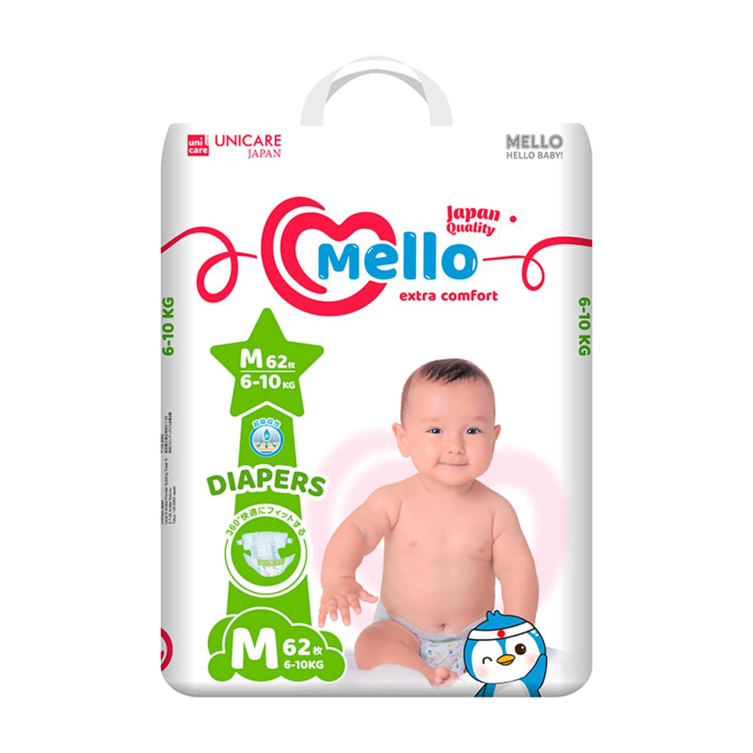 Подгузники MELLO Comfort 3 (6-10 кг) 62 шт. - фото 1