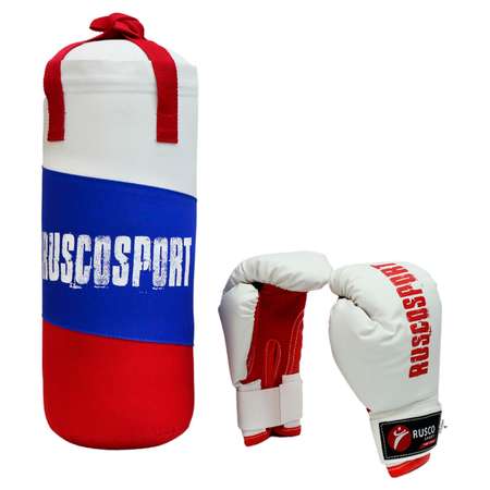 Набор для бокса RuscoSport красный 4OZ триколор