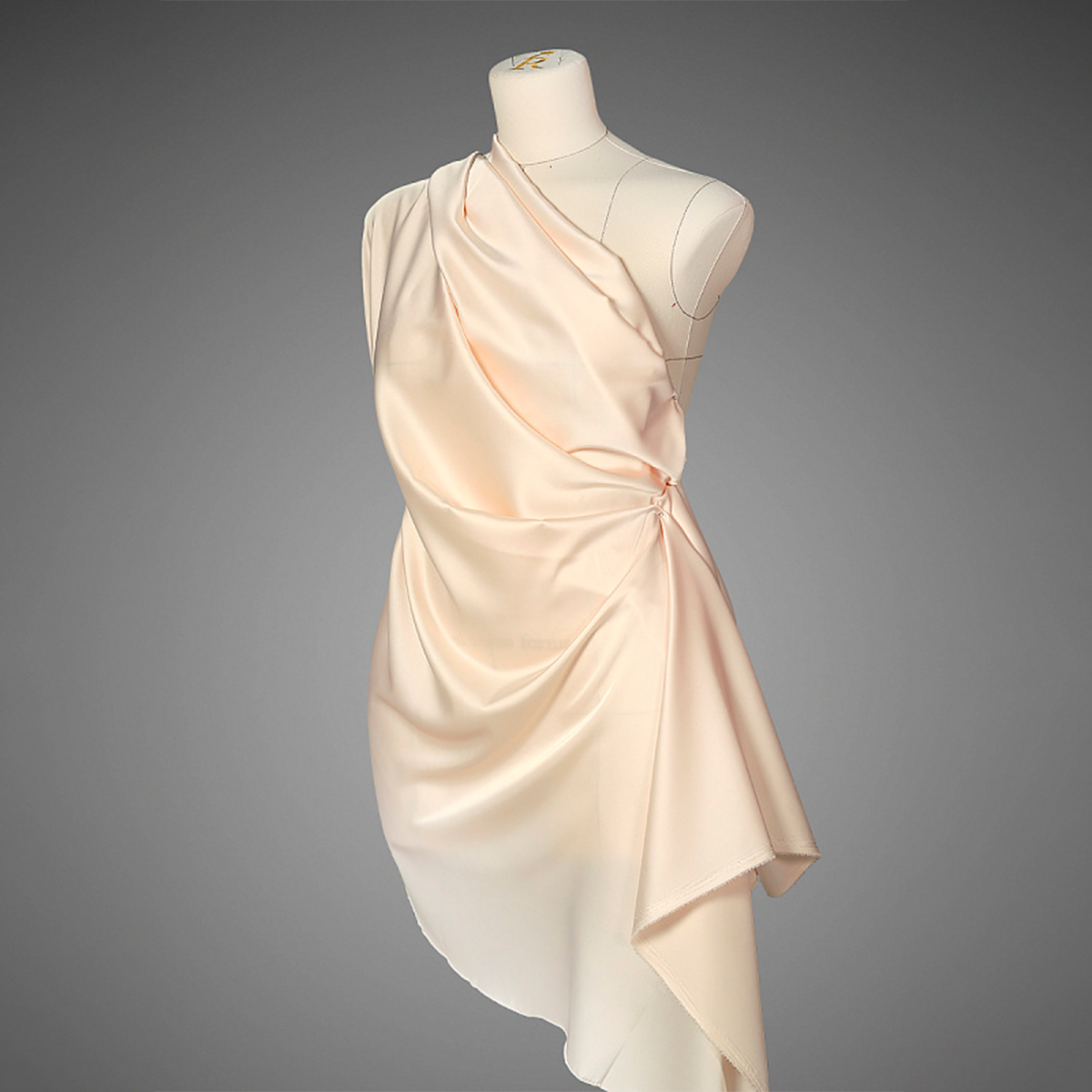 Ткань TBY шелк Армани спандекс цвет экрю - фото 7