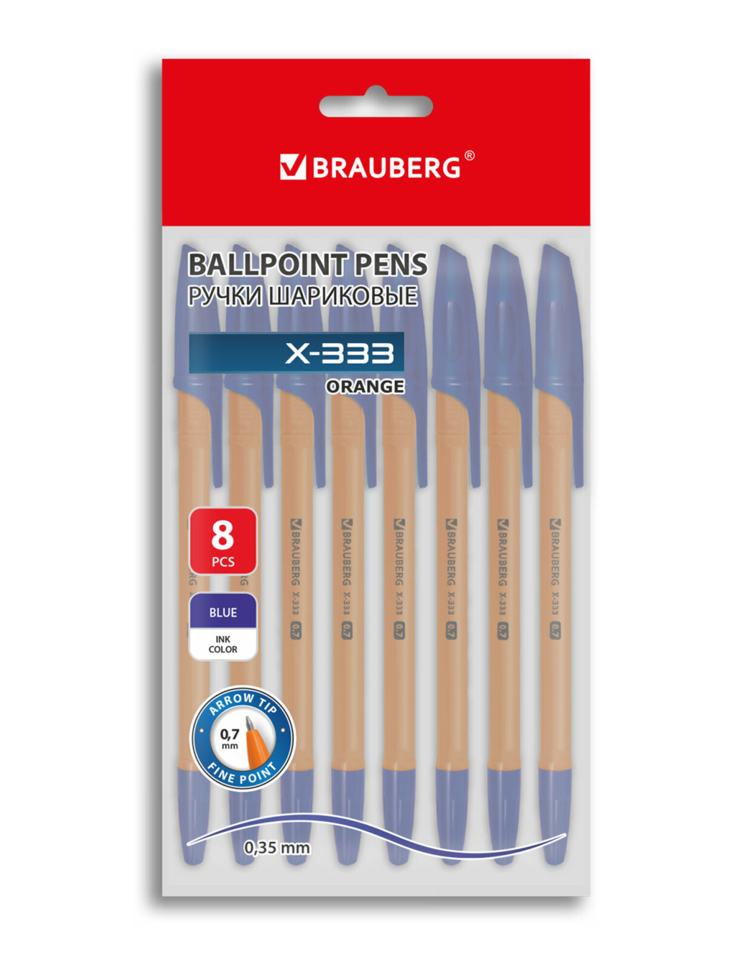 Ручка шариковая Brauberg 8 шт. - фото 2