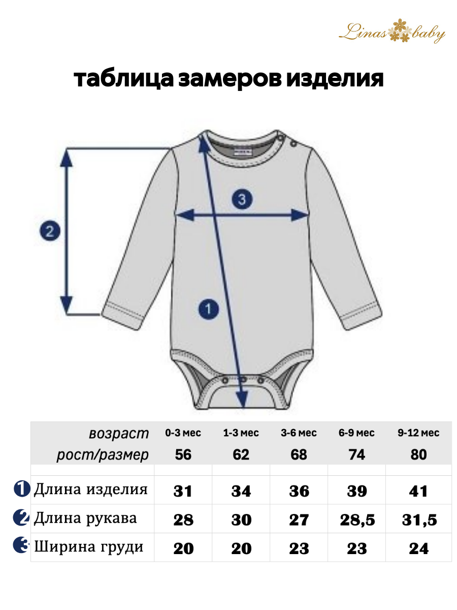 Боди Linas baby 1991-9_Кофейный - фото 5