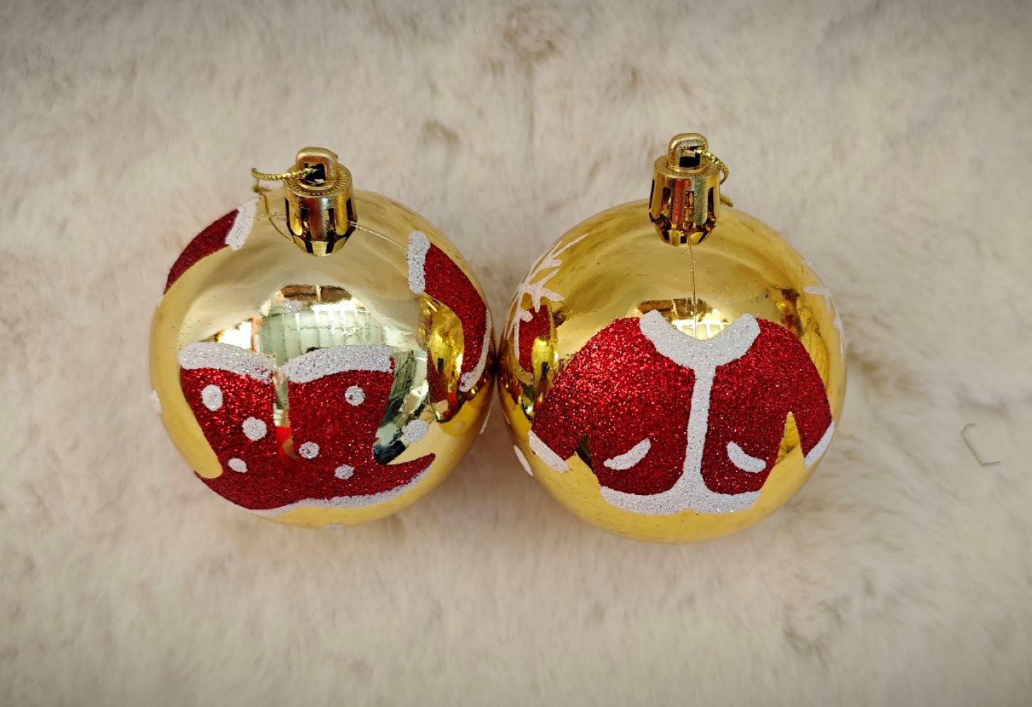 Набор Шар золотой с рисунком 2шт 8см Магия праздника MAG1921 - фото 2