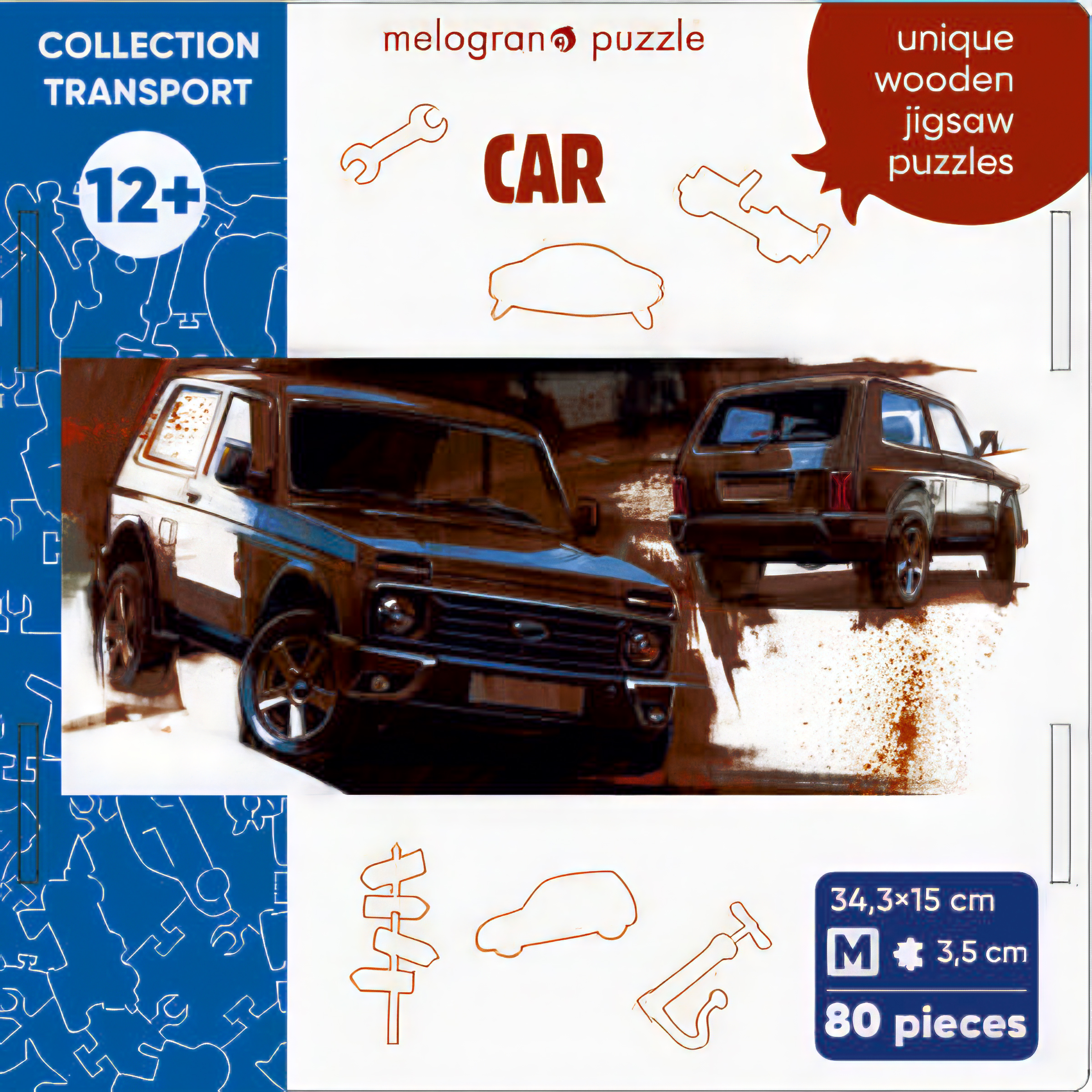 Пазл 1TOY Внедорожник современный деревянный - фото 1