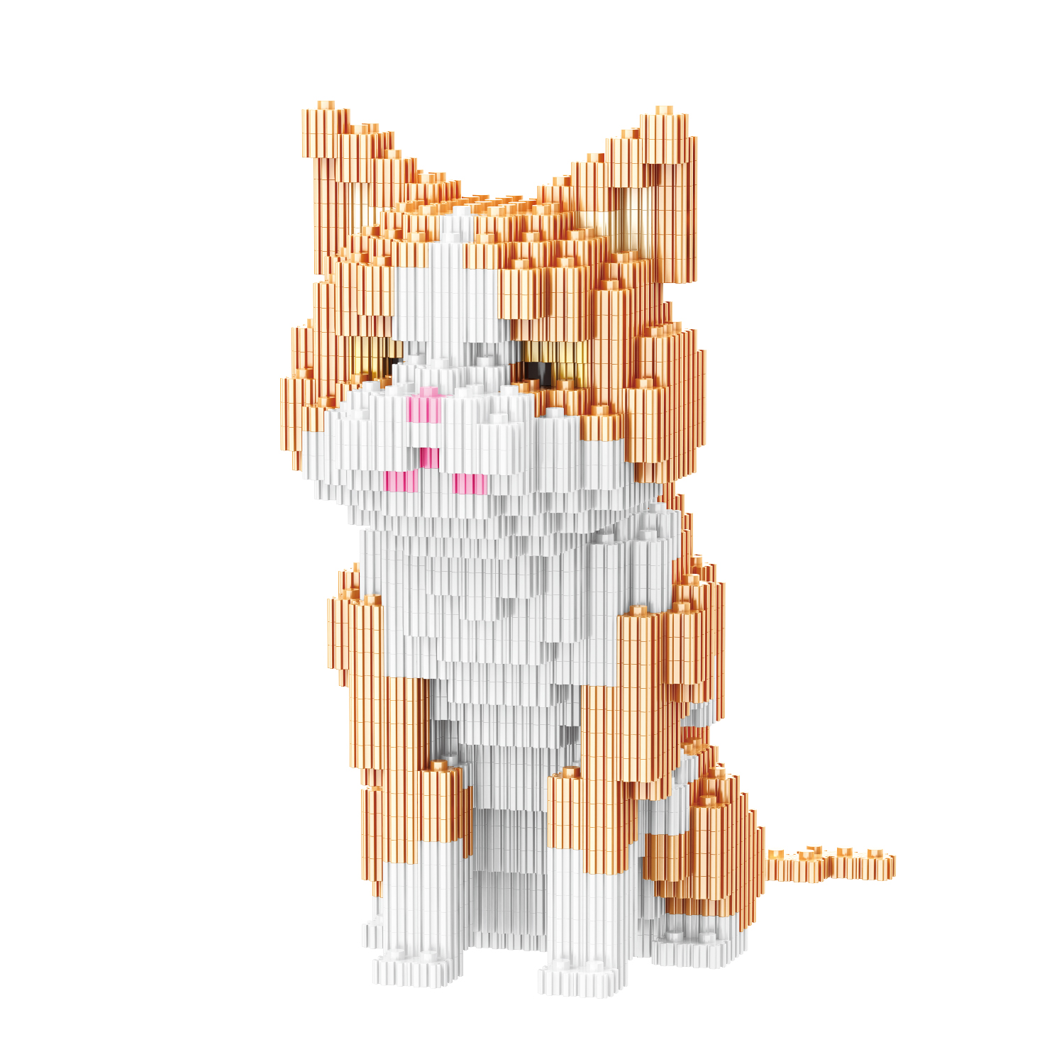 Конструктор Кот коричневый 630 дет. - фото 1