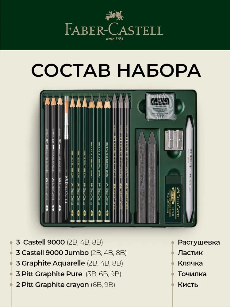 Карандаши чернографитные Faber Castell - фото 2