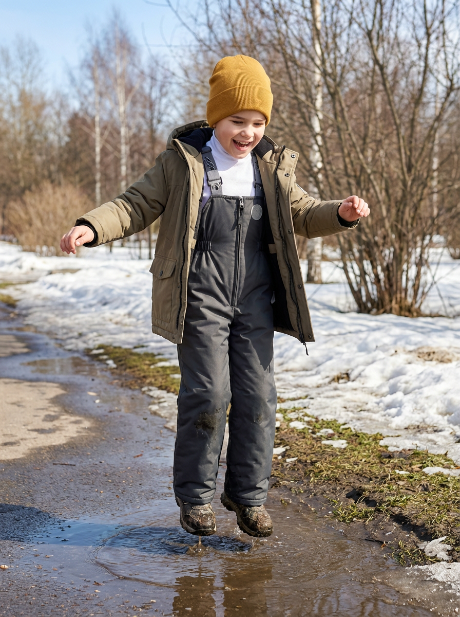 Полукомбинезон Arctic kids 60-013 серый - фото 3