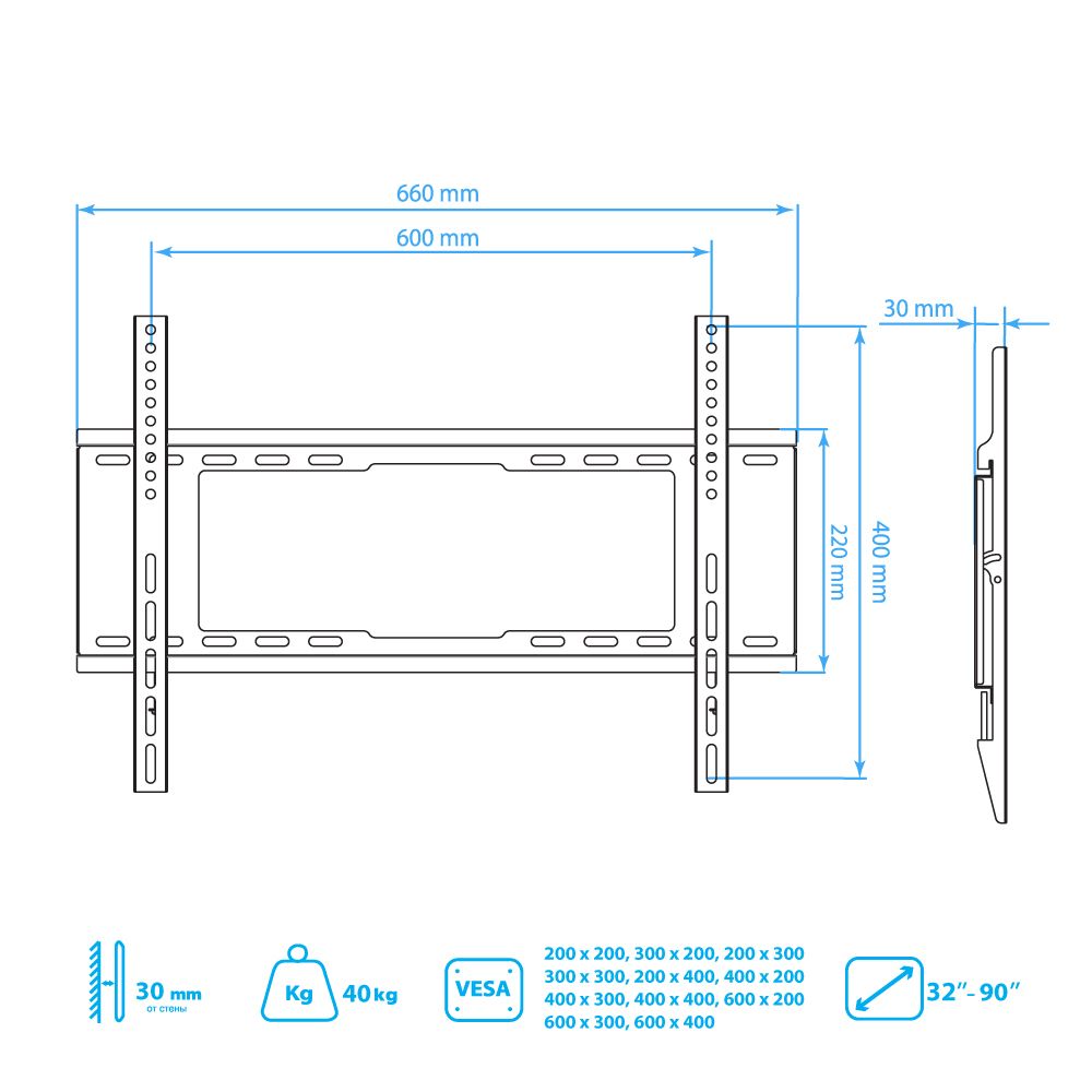Кронштейн KROMAX IDEAL-101 - фото 2