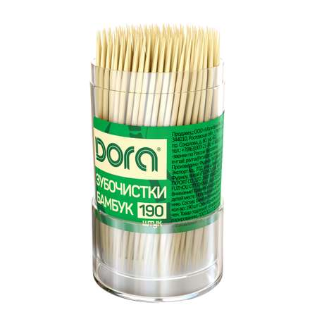Зубочистки бамбуковые DORA 190 штук