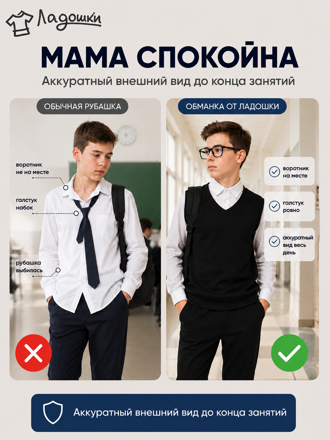 Джемпер-обманка ЛАДОШКИ Джемпер-обманка Стив-1 черный - фото 8