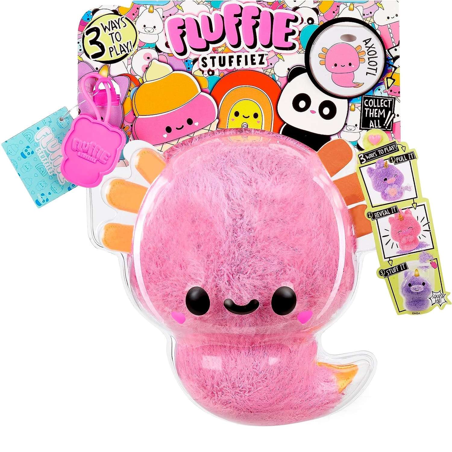 Игрушка мягкая FLUFFIE STUFFIEZ аксолотль 25 см - фото 1