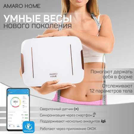 Умные весы AMARO HOME AHFB-00/00 белые