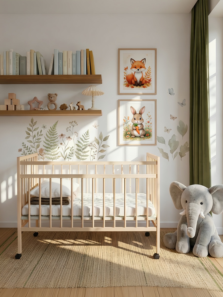 Детская кроватка Wloo на колесиках с механизмом опускания, без маятника (береза) - фото 6