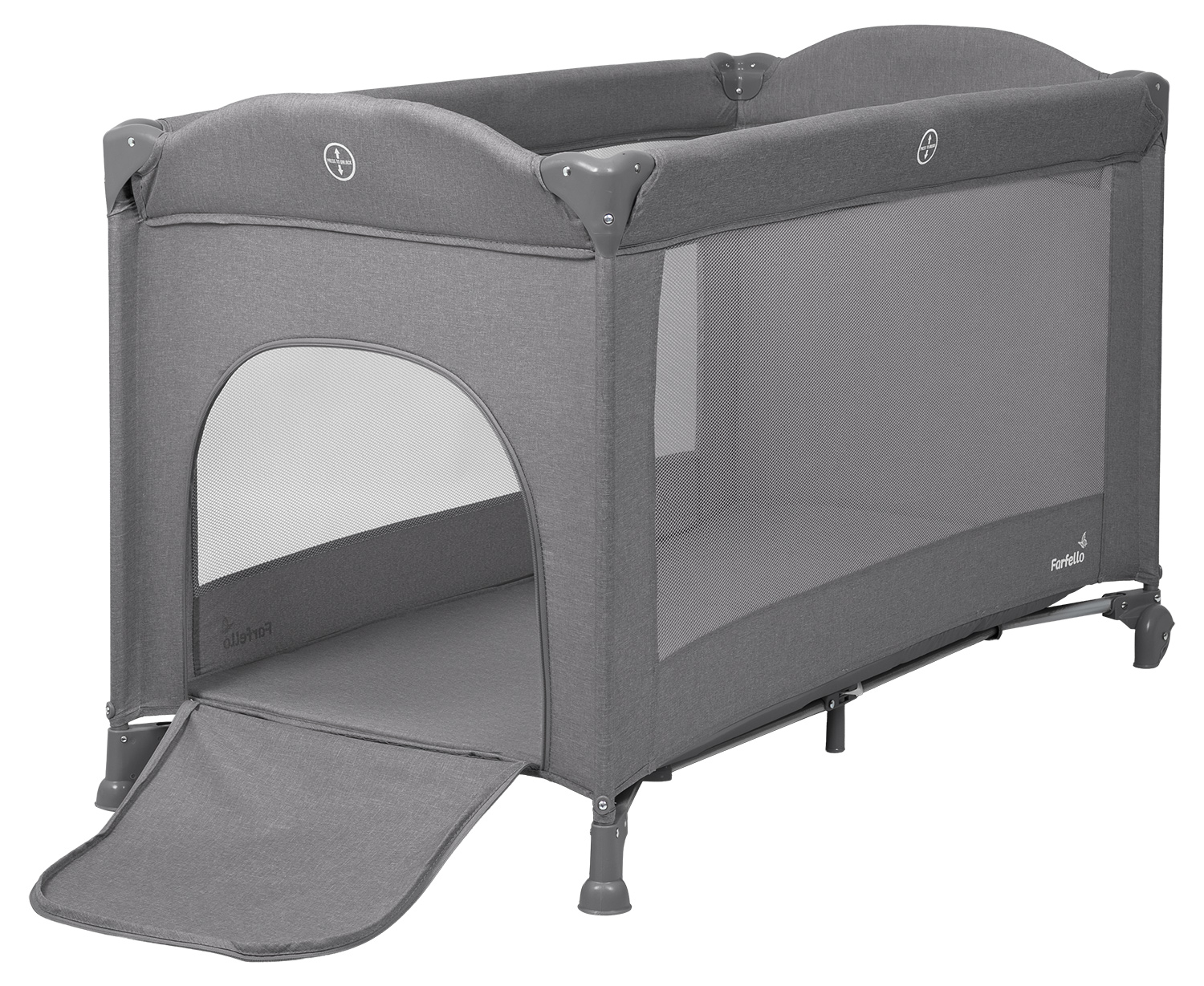 Манеж кровать Farfello Dolly серый DL-1 - фото 10