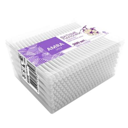 Ватные палочки Amra 200 шт.