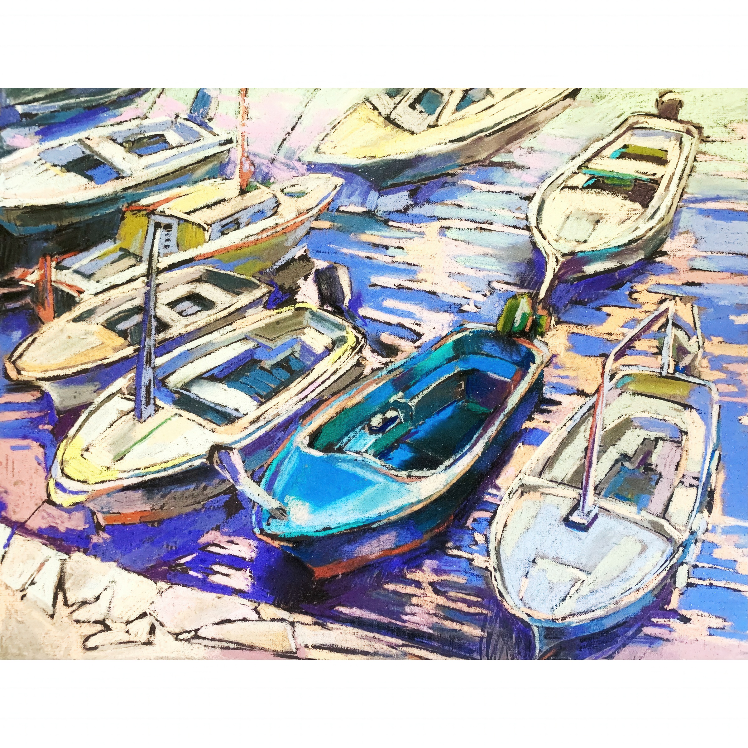 Пазл 1TOY Елена Брижеватая. Лодки деревянный - фото 1