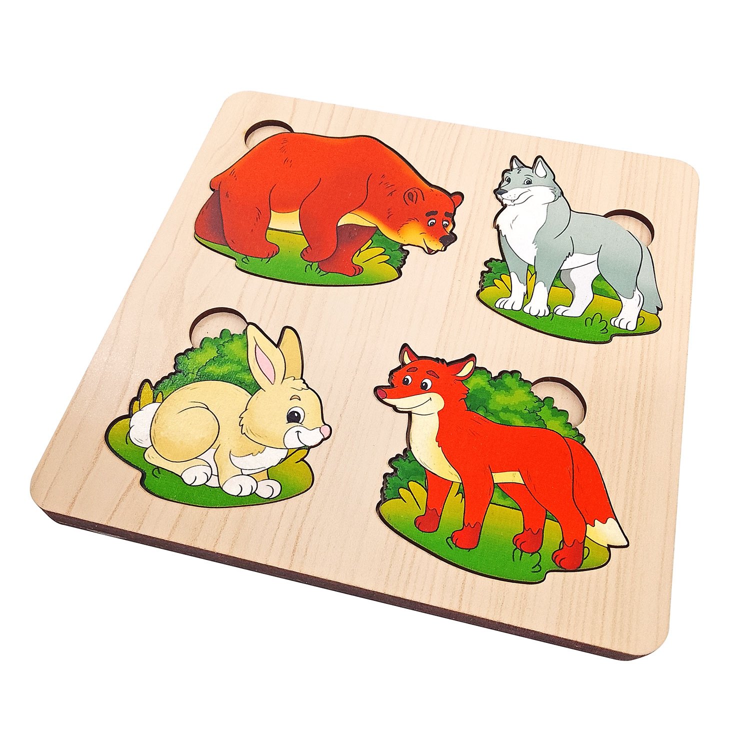 Игрушка Нескучные игры рамка-вкладыш Больше-меньше Дикие животные - фото 10