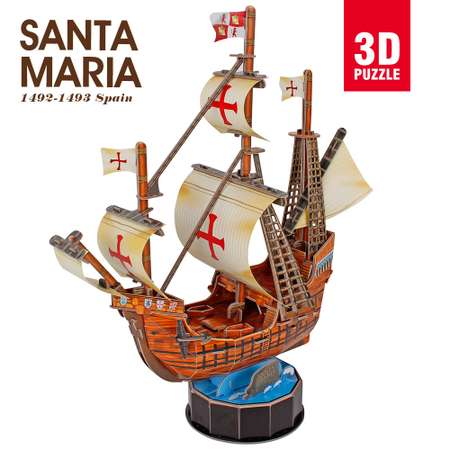 Пазл CubicFun Корабль Санта-Мария 93 детали 3D