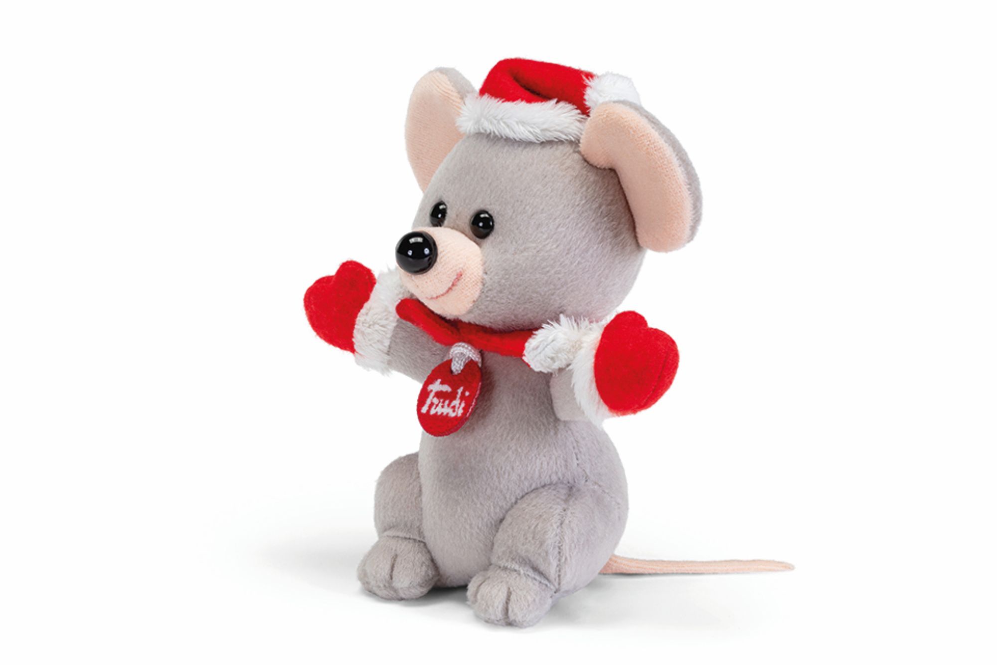 Мягкая игрушка Trudi Рождественская Мышка 14см - фото 3