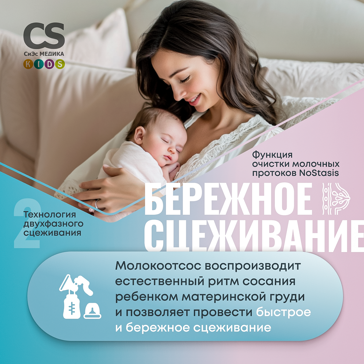 Молокоотсос электронный CS MEDICA CS MEDICA KIDS CS-45 - фото 3