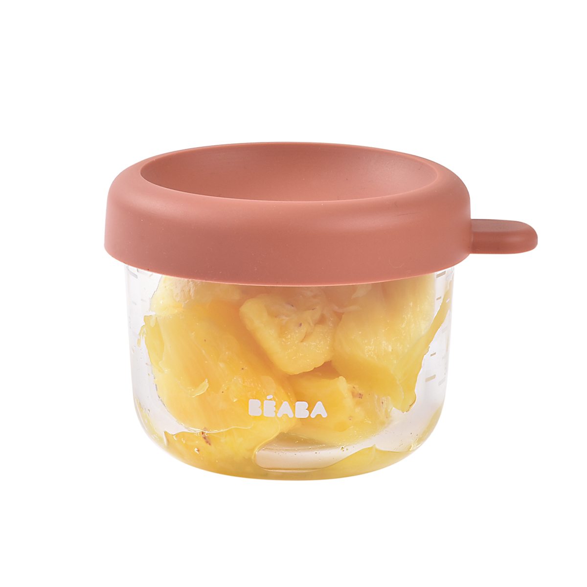 Контейнер для детского питания и молока BEABA 150 мл с крышкой, стекло коралловый - фото 4