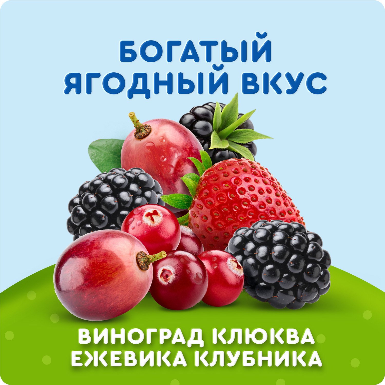 Морс Агуша Виноград клюква ежевика 200мл - фото 2