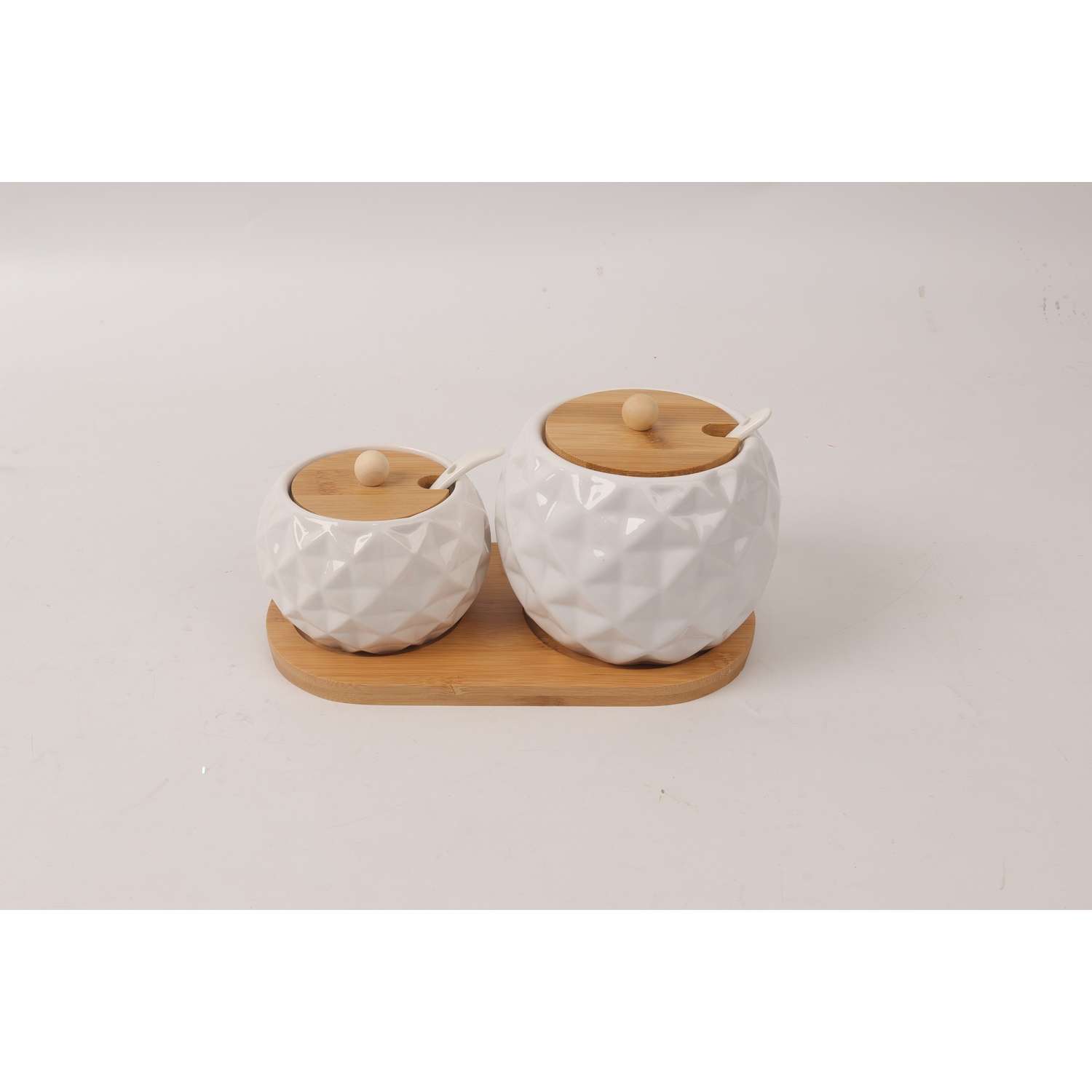 Набор керамических баночек ё для специй 2шт - фото 1