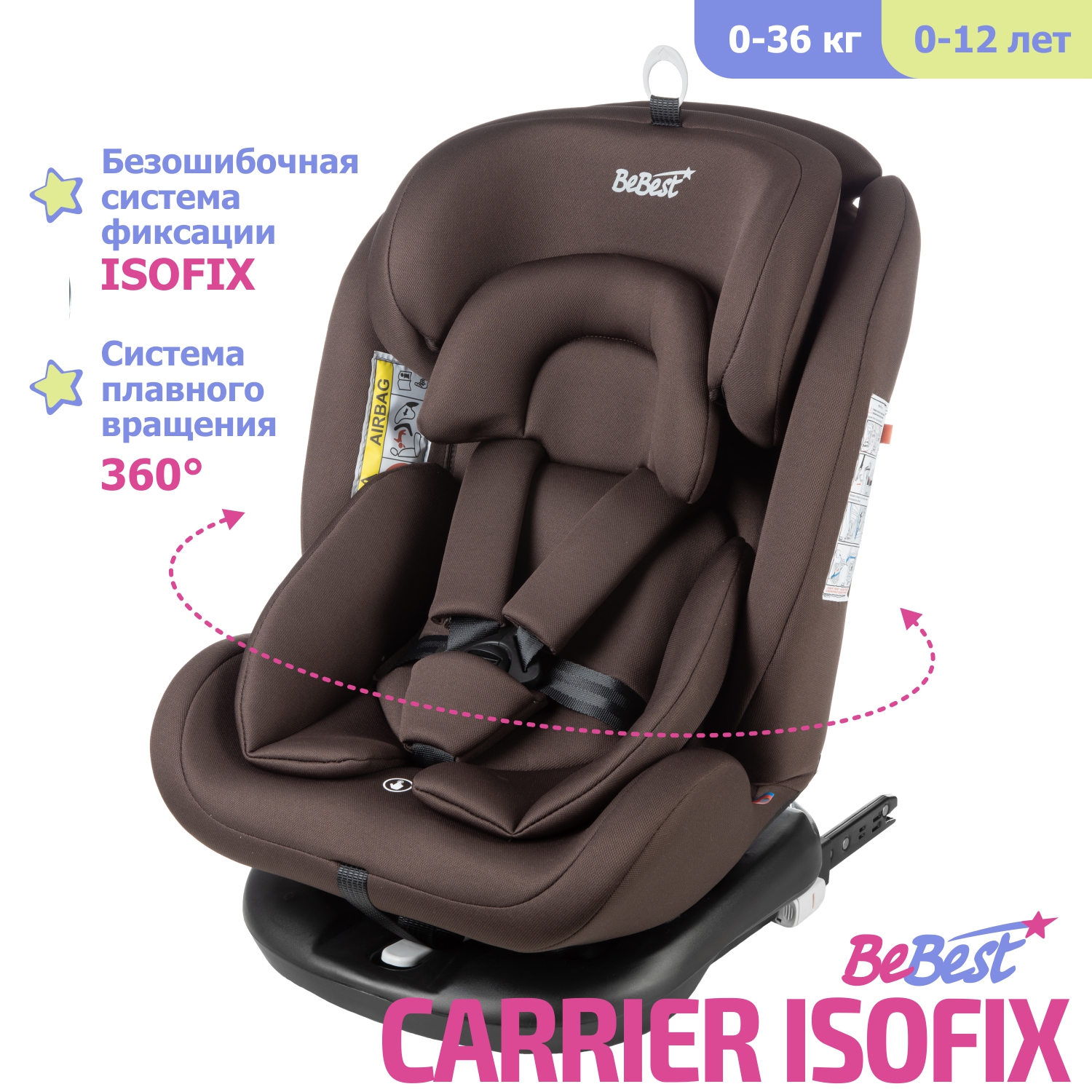 Автокресло BeBest Carrier Isofix 0+/1/2/3 (0-36 кг) - фото 1