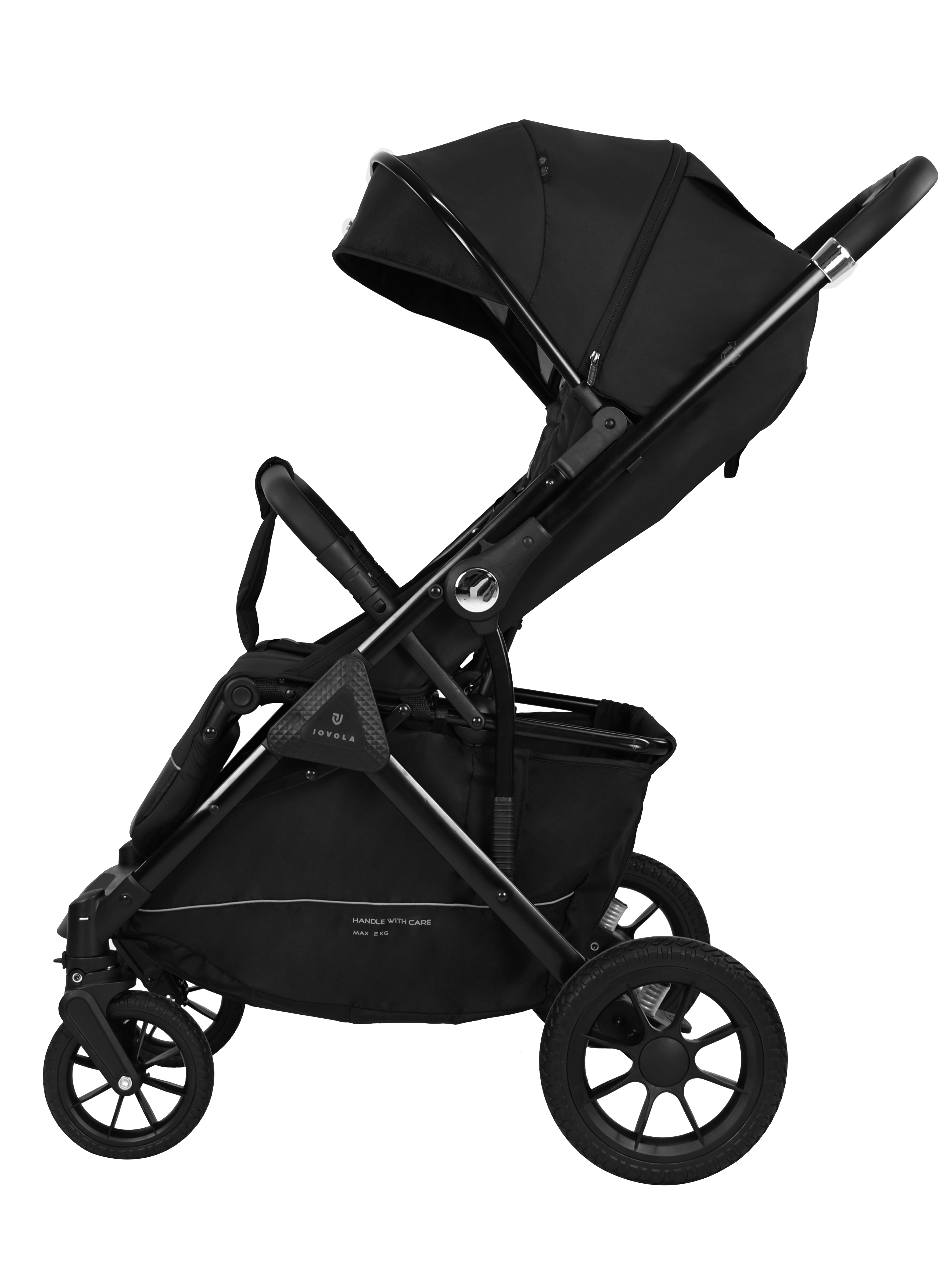 Коляска прогулочная JOVOLA Magma с перекидной ручкой черный - фото 16