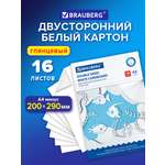 Белый картон Brauberg 16 лист.