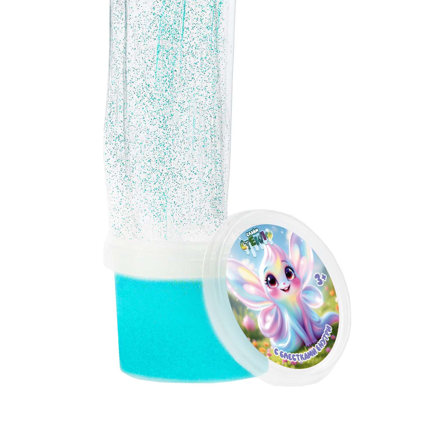 Игрушка-антистресс Слайм Стекло слайм с блестками 90г в ассортименте - фото 2