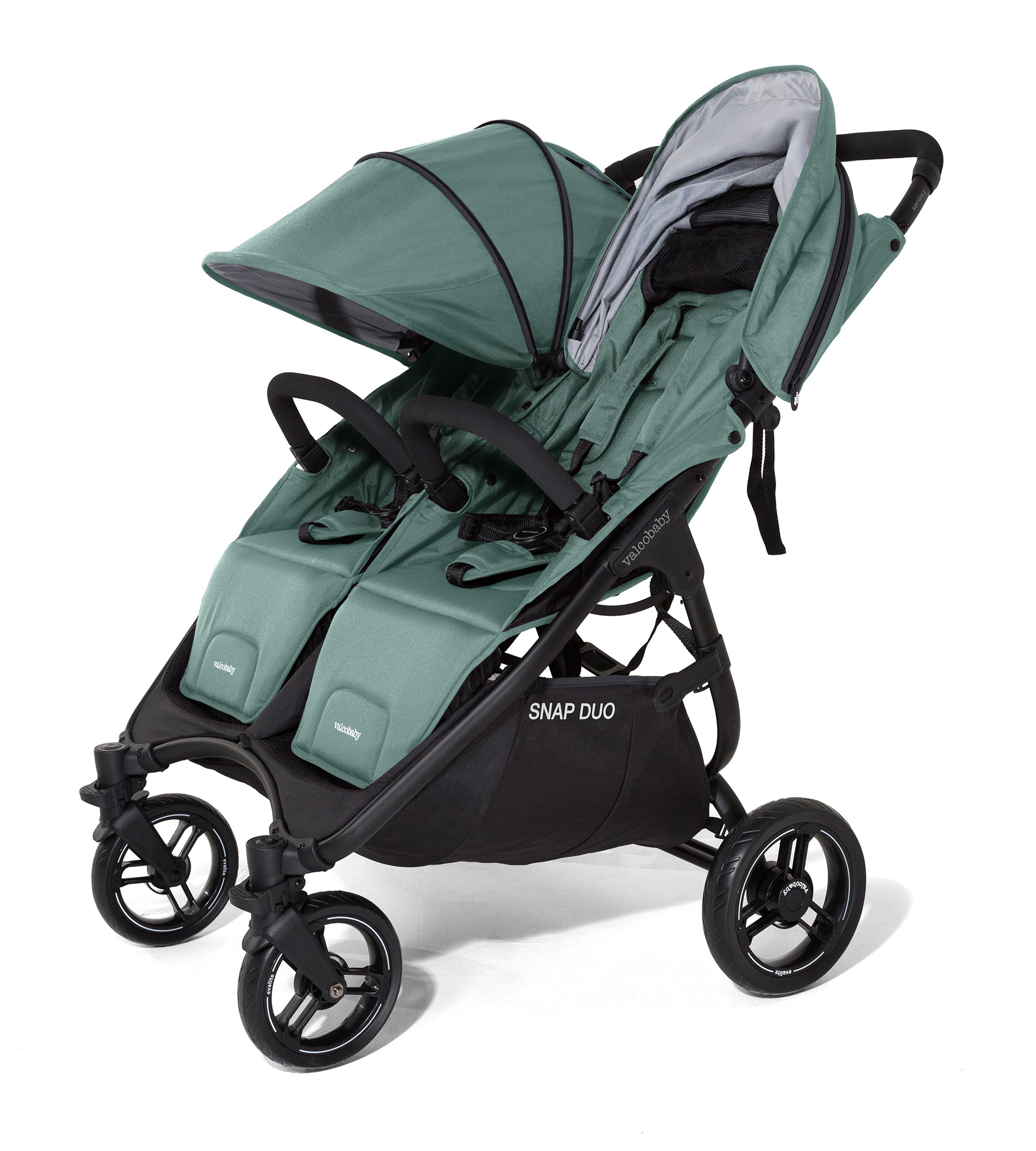 Коляска прогулочная для двойни Valco baby Snap Duo зеленый - фото 5
