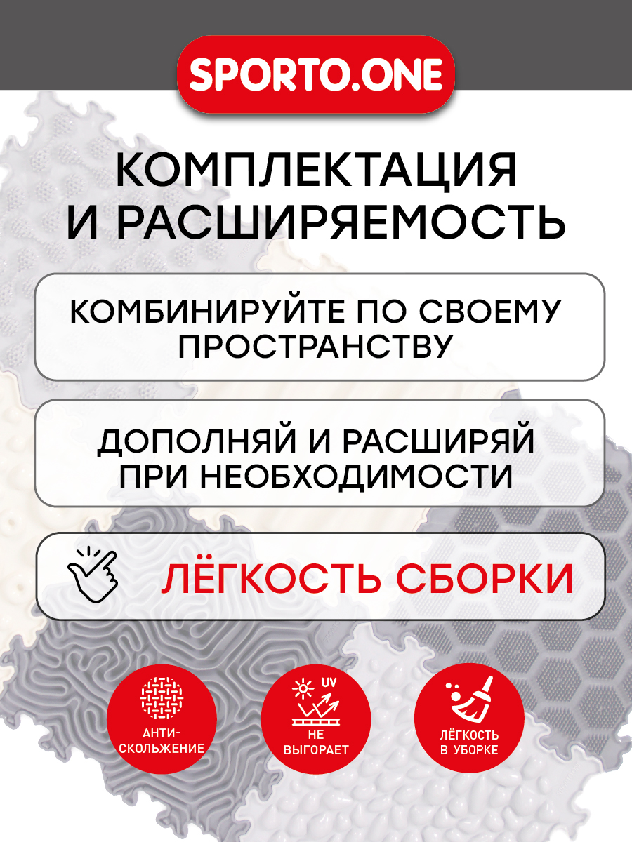 Коврик SPORTO.ONE трансформер Снежная вершина - фото 10