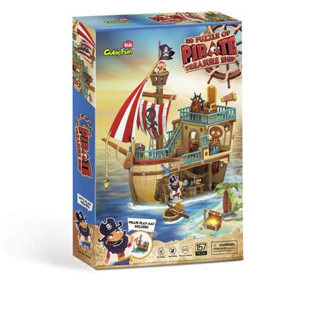 Пазл CubicFun Пиратский корабль 157 деталей 3D