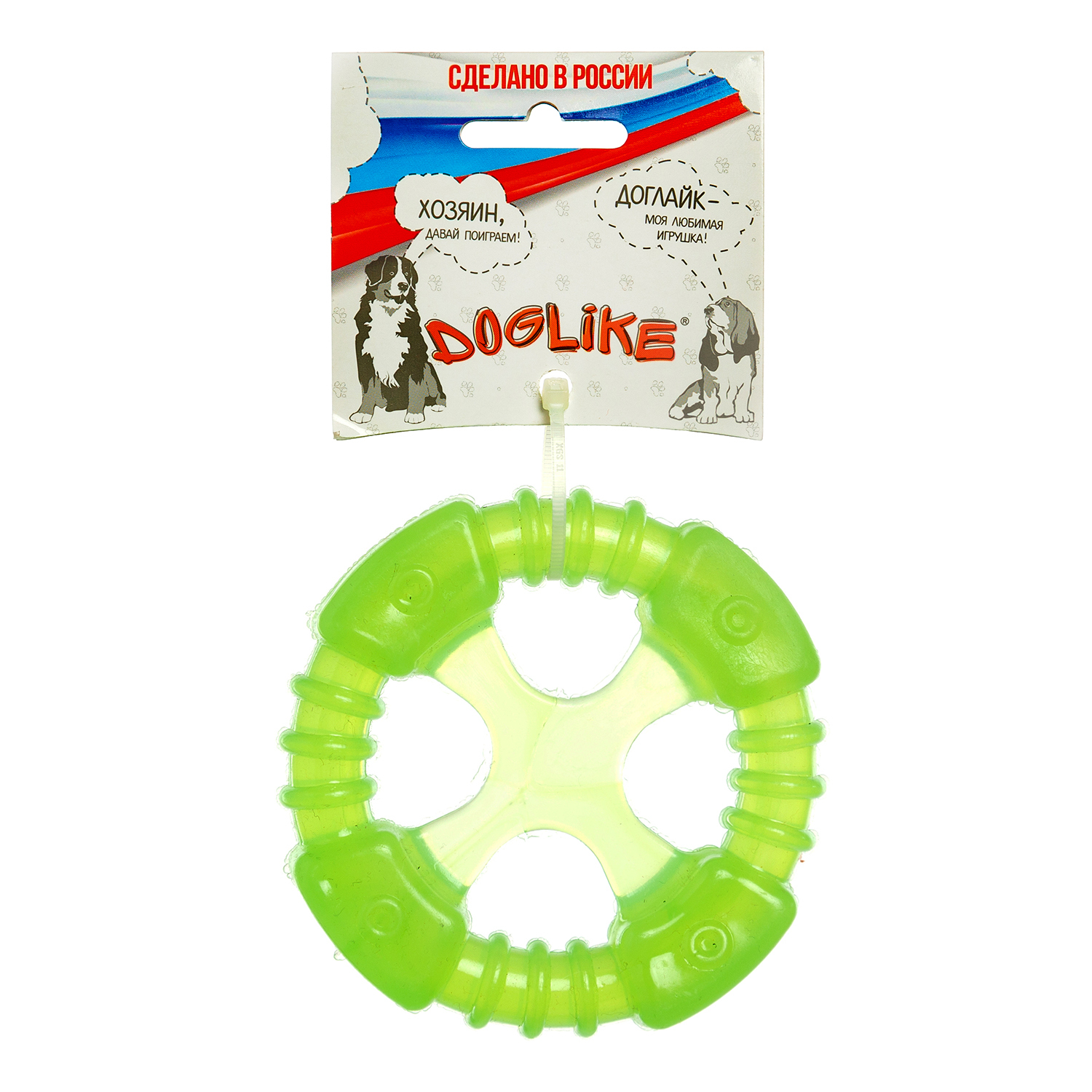 Игрушка для собак Doglike Кольцо Космос Зеленый - фото 4