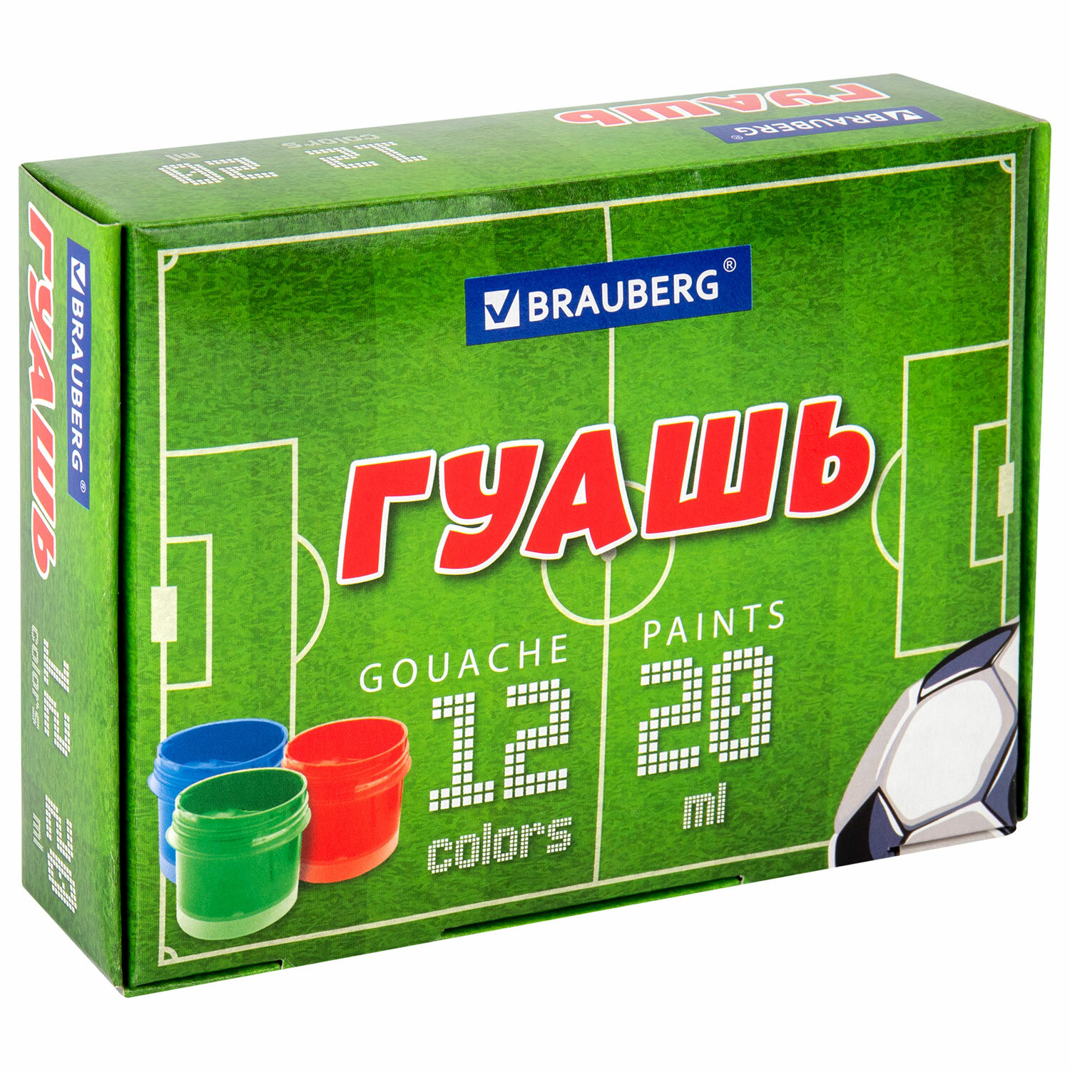 Краски гуашь Brauberg 12 цв. - фото 2