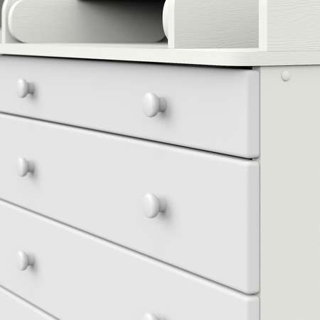 Пеленальный комод aton baby furniture Комод Maks белый премиум/белый