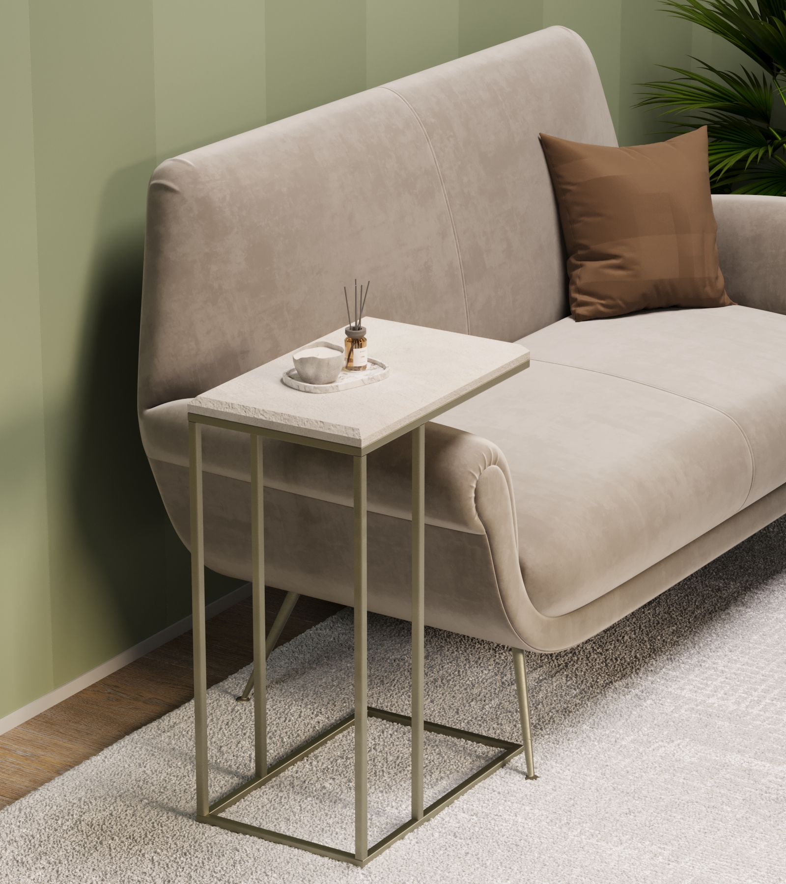 Стол придиванный КАЛИФОРНИЯ МЕБЕЛЬ Агами лайт стоун - фото 6